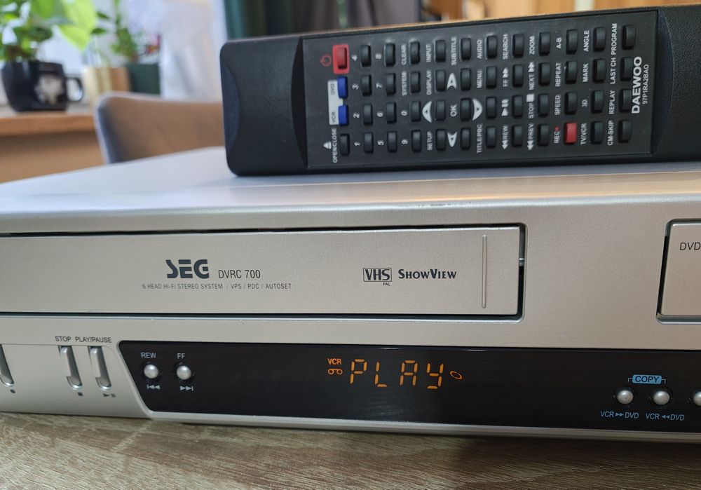 SEG DVRC700 #Nagrywarka DVD VHS #6HD #Hi-Fi Stereo #PL Menu #Pilot ##Przegrywanie VHS na DVD
