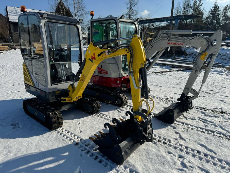 Wynajem wypożyczenie Minikoparki Wacker Neuson, Takeuchi, wiertnica
