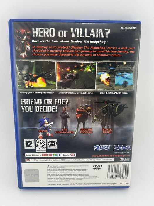 Shadow The Hedgehog 3xA Ps2 nr 4124