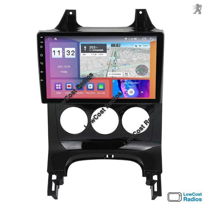 Auto Rádio PEUGEOT 3008/5008 | GPS ANDROID 10 BT USB APPS WIFI - 9''