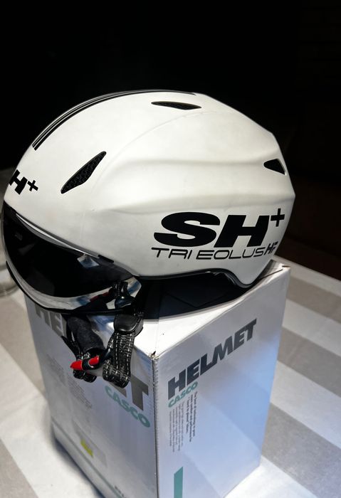 Аэрошлем SH+ с визором для велоспорта Оригинал,одевался 1 раз