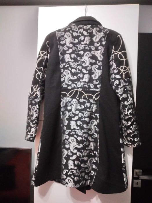 Casaco Comprido Sobretudo Lã M/L Preto