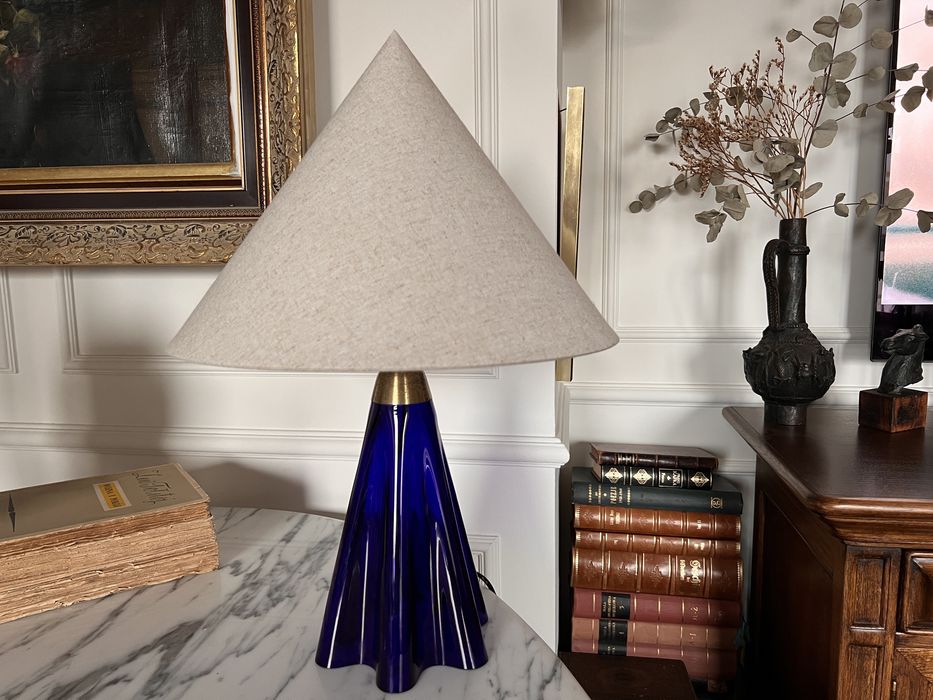 Lampa LeKlint Le Klint duńska Dania szkło gięte vintage 1970 ikona designu klasyk duńskiego danish lampka stołowa unikat kolekcjonerska