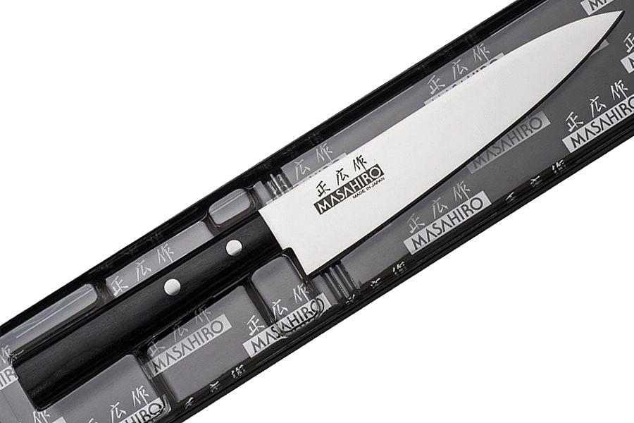 Nóż Masahiro Sankei Utility 150mm czarny [35845]