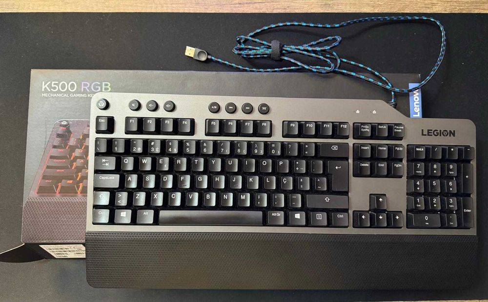 Teclado Mecânico Lenovo Gaming K500 Rgb Mechanical Gaming Keyboard PT