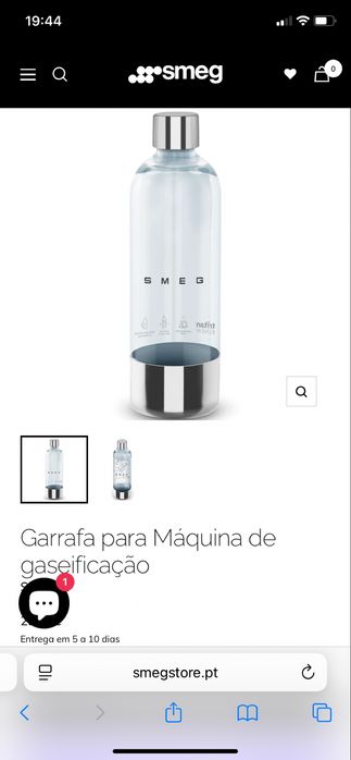 SMEG Garrafa para maquina de gaseificação