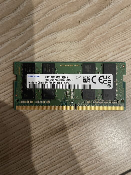 RAM Samsung/GOODRAM 1x16GB DDR4 SODIMM 3200MHz do laptopa