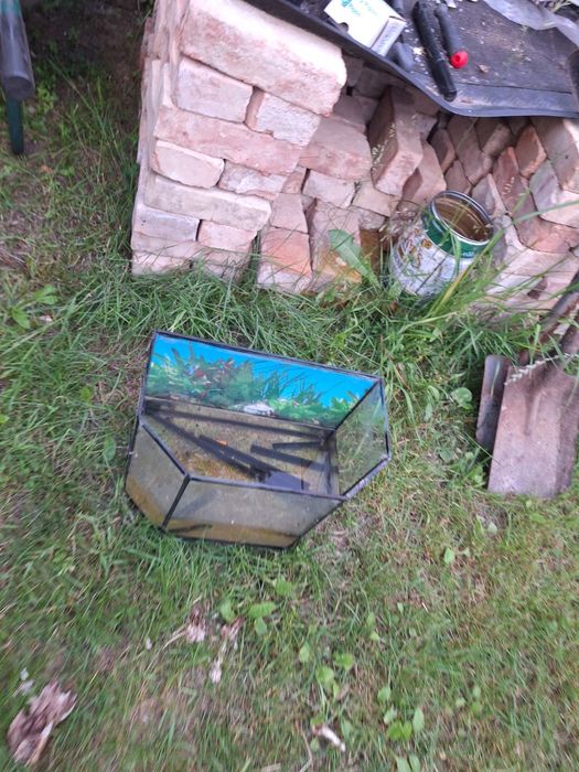 Akwarium małe szklane oraz duże