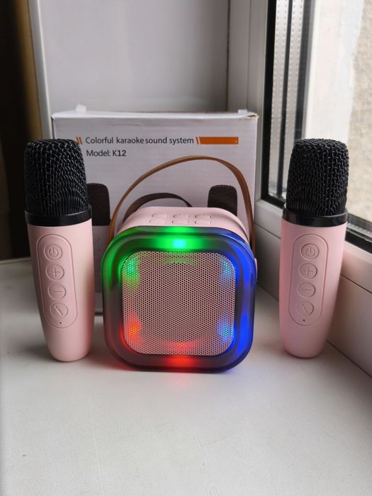 Караоке детское с LED подсветкой,з 2 микрофоном
