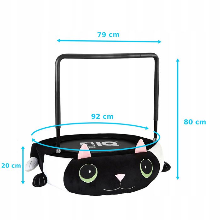 Czarująca Trampolina Czarny Kotek śr. 92cm - Towar Wyprzedażowy