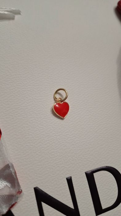 Nowa zawieszka czerwone serduszko do Pandora - Prezent na Walentynki