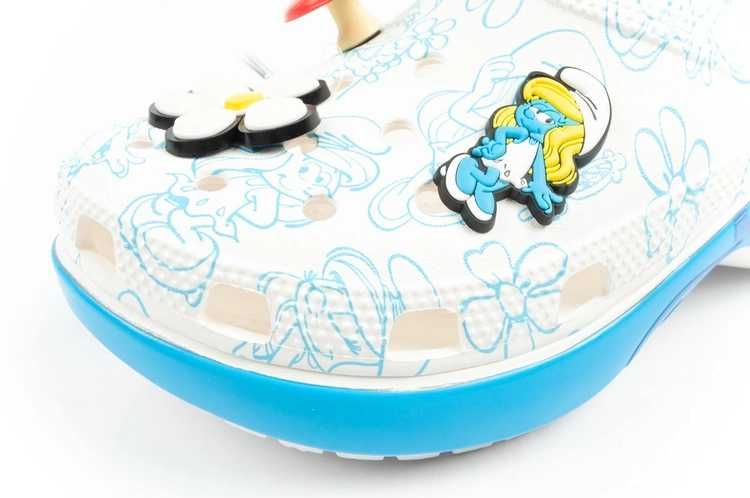 Crocs Smurfs klapki chodaki damskie na platformie Smerfy r. 36-42