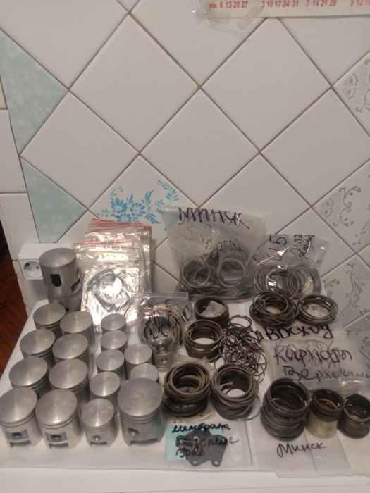 Поршня и кольца Карпаты,Муравей, Минск, Восход,Верховина,Урал ,Крот