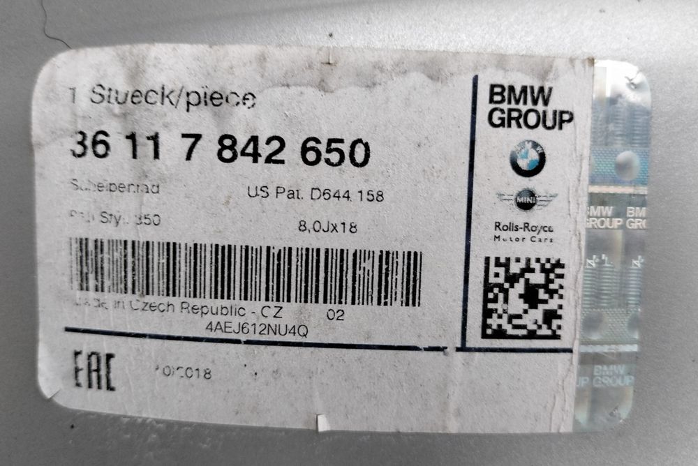 Felga Oryginał BMW F10 F11 M-Pakiet 8Jx18 ET30 5x120 Nowa