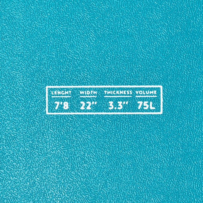 PRANCHA DE SURF ESPUMA 500 7'8". Inclui 1 leash e 3 quilhas.