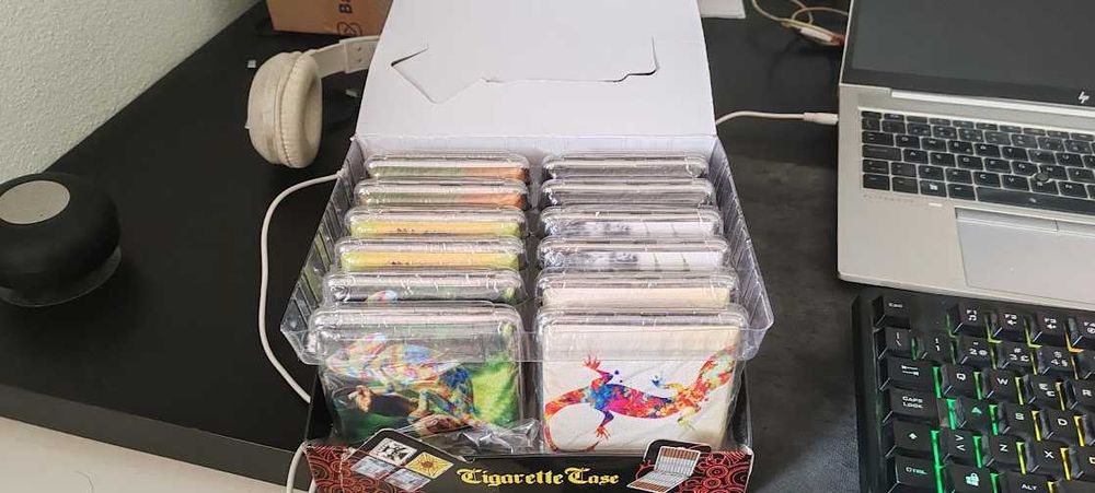 Conjunto 12 Caixas Cigarros Novas com lagartos