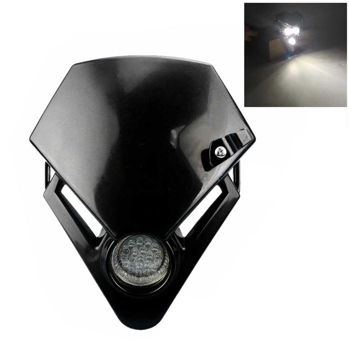 Farol LED Universal 12V para Moto - Motocross Enduro Supermoto Trail
