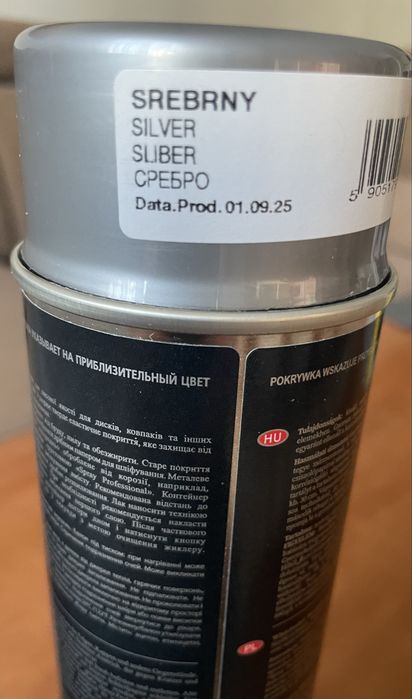 Lakier w sprayu srebrny do felg