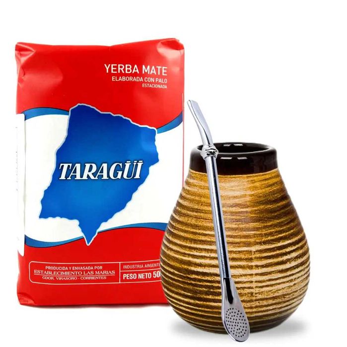 Zestaw Startowy Yerba Mate Taragui Elaborada + Tykwa Matero Bombilla