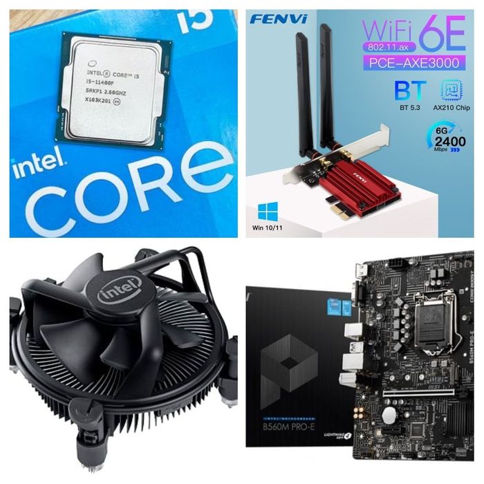 Zestaw procesor Intel 11400F, płyta MSI, karta wifi