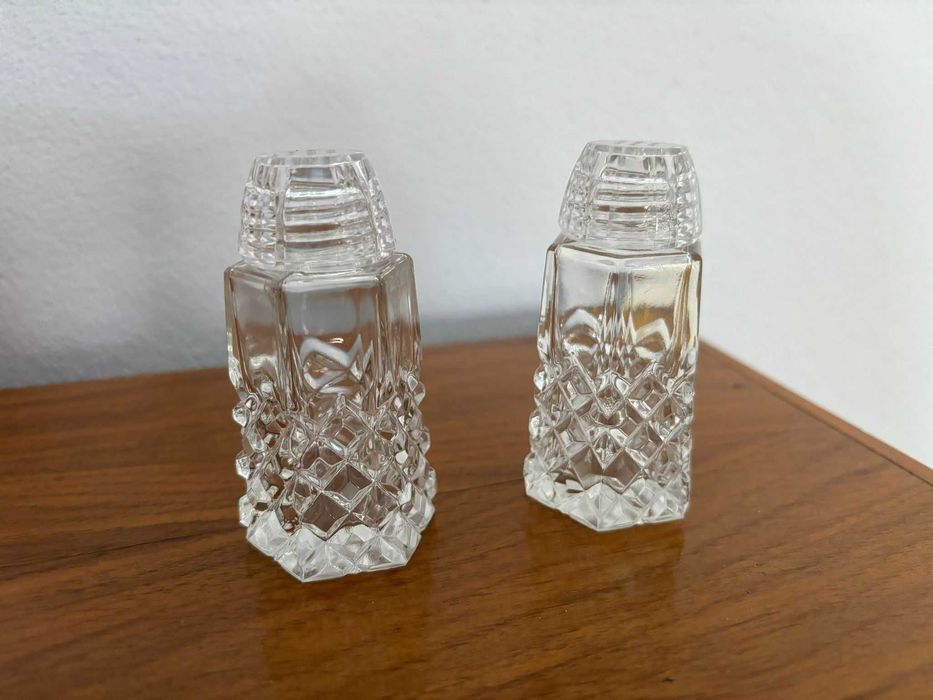 Sól i pieprz Bohemia Glass Crystal nowe vintage kryształowe komplet