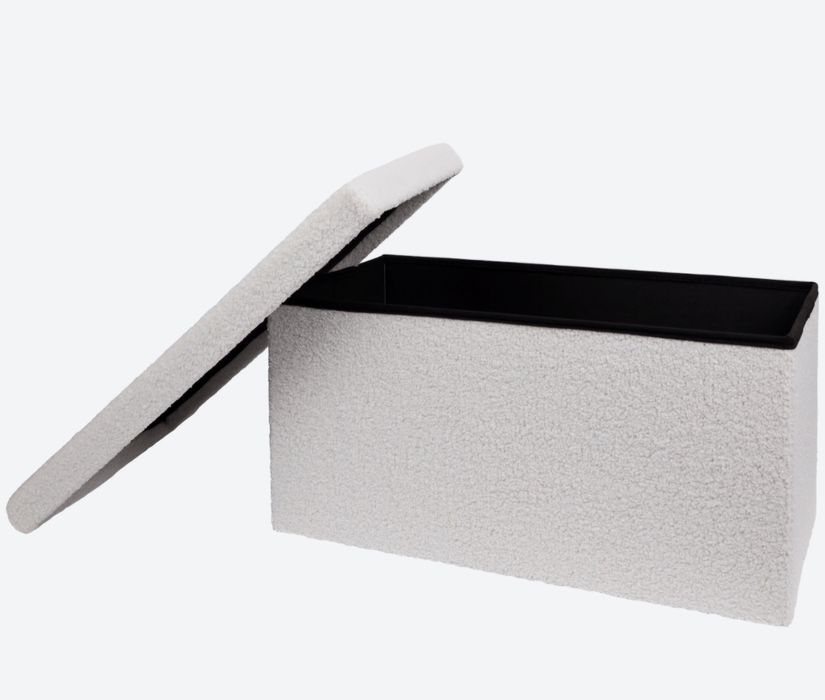 Vendo baú/ banco branco e bege novos