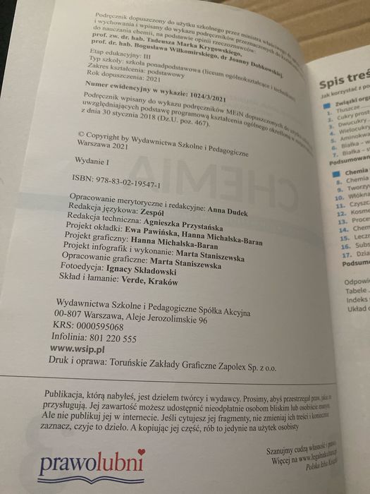 Chemia 3. WSiP. Liceum technikum. Zakres podstawowy