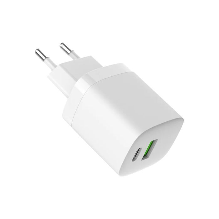 Ładowarka sieciowa ART GaN mocna 30W USB-C PD + USB QC AZ-U30W2