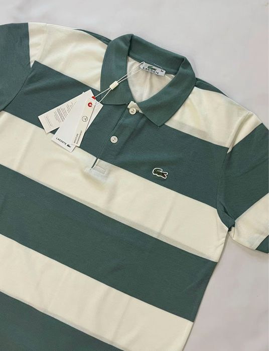 Чоловіча футболка поло Lacoste у смужку ( Розмір 3XL )