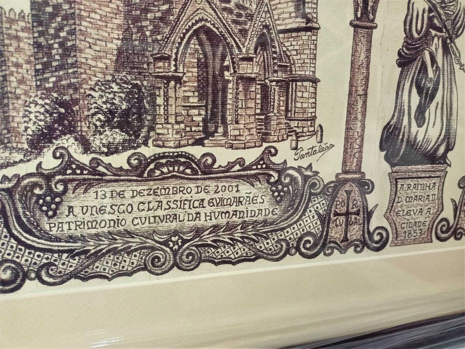 Gravura Guimarães Património Cultural Humanidade