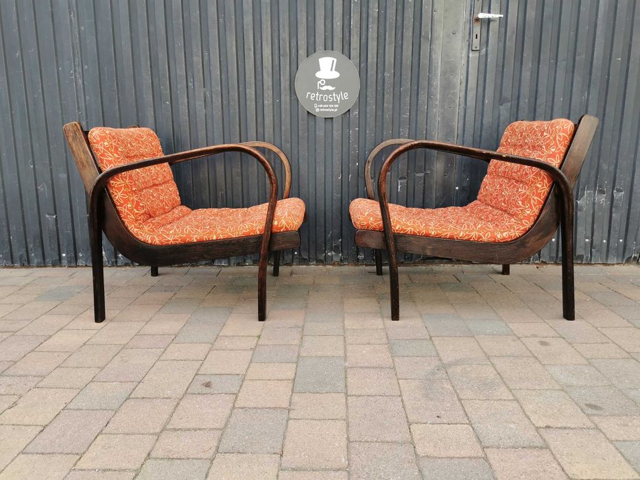 Fotel Art Deco Kropáček & Koželka, Czechosłowacja, lata 40.–60., retro design