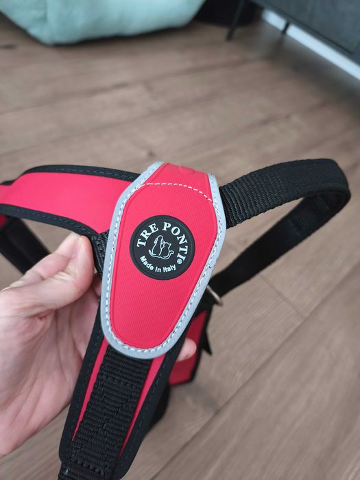 szelki di psa tre ponti czerwone z odblaskiem dla duzego psa xxl 40-60kg