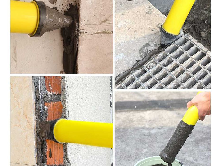 Wyciskacz do Zapraw Cementu Tynku Kleju Fugi 4 Końcówki