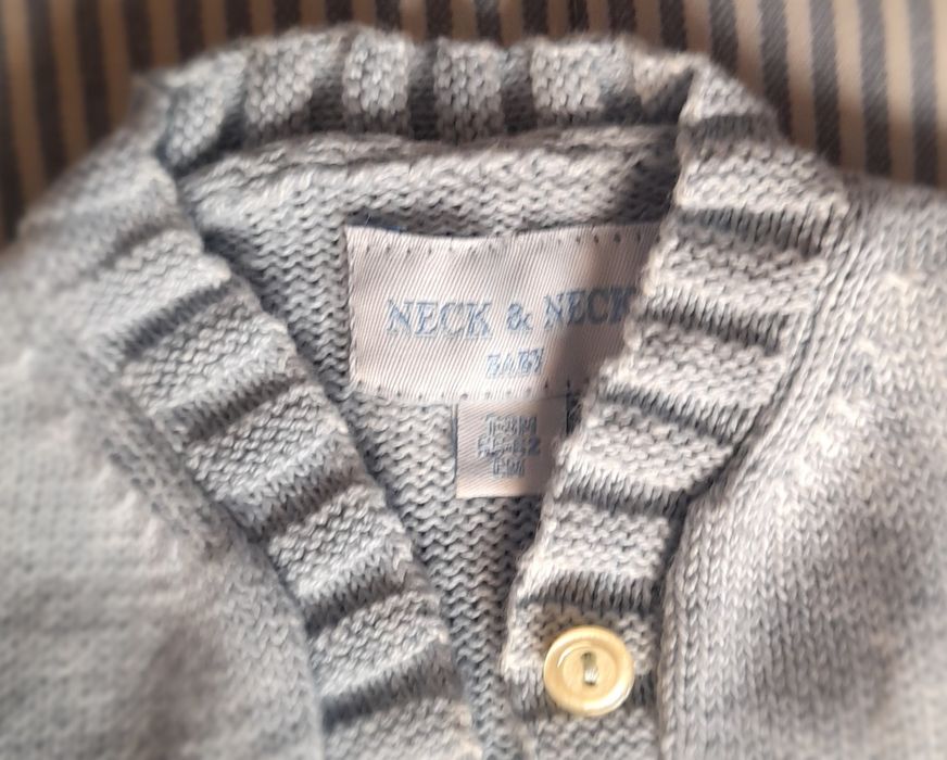 Camisola Neck & Neck, turquesa, como nova. Tamanho  0 a 3 anos