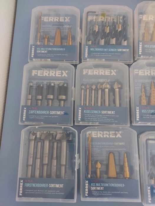 Сверла Ferrex конусные зубчатые сверла по бетон дерево железо Германия