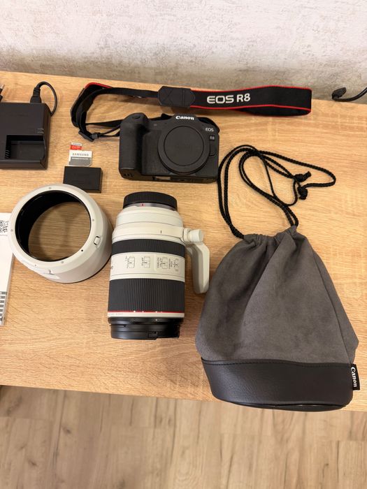 Фотоапарат Canon EOS R8 Body та обʼєктив Canon RF 70-200mm f/2.8L IS USM LENS