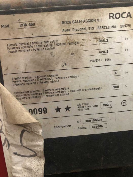 roca 400kw oil boiler