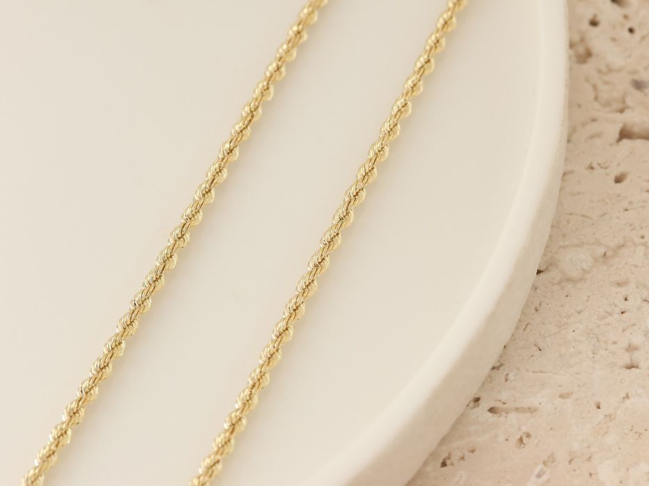 Złoty łańcuszek o splocie korda PR 585