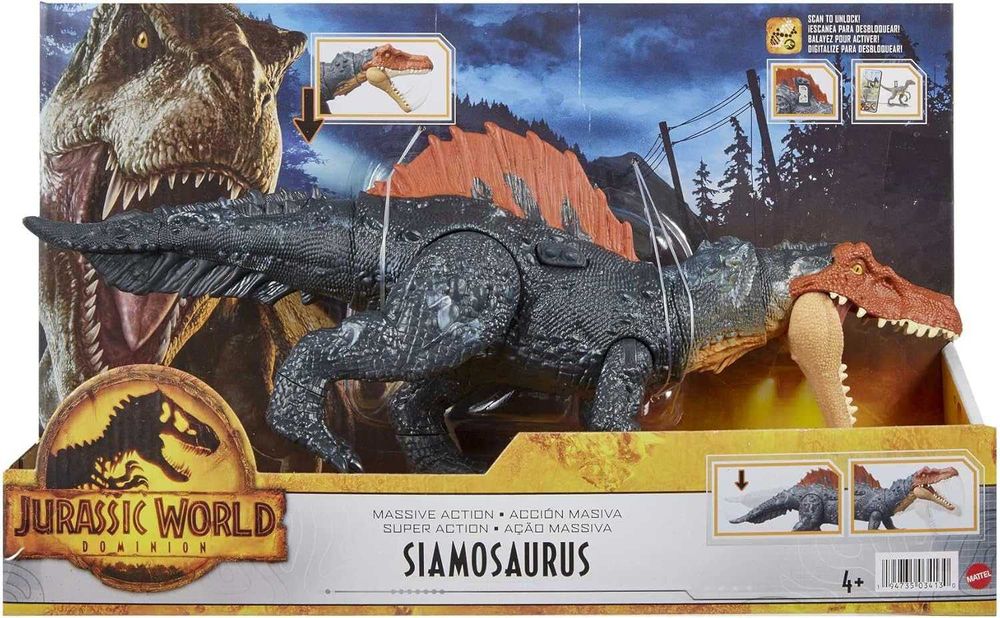 Динозавр Сіамозавр Jurassic World Dominion: Massive Action Siamosaurus Dinosaur Mattel Світ Юрського періоду HDX51