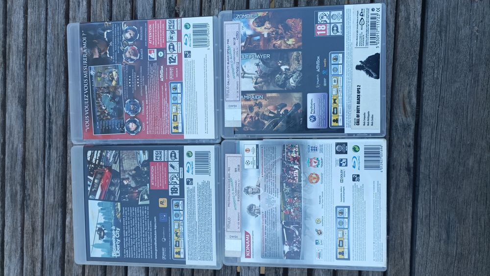 4 jogos PS3 (GTA, call of duty, PES, poker)