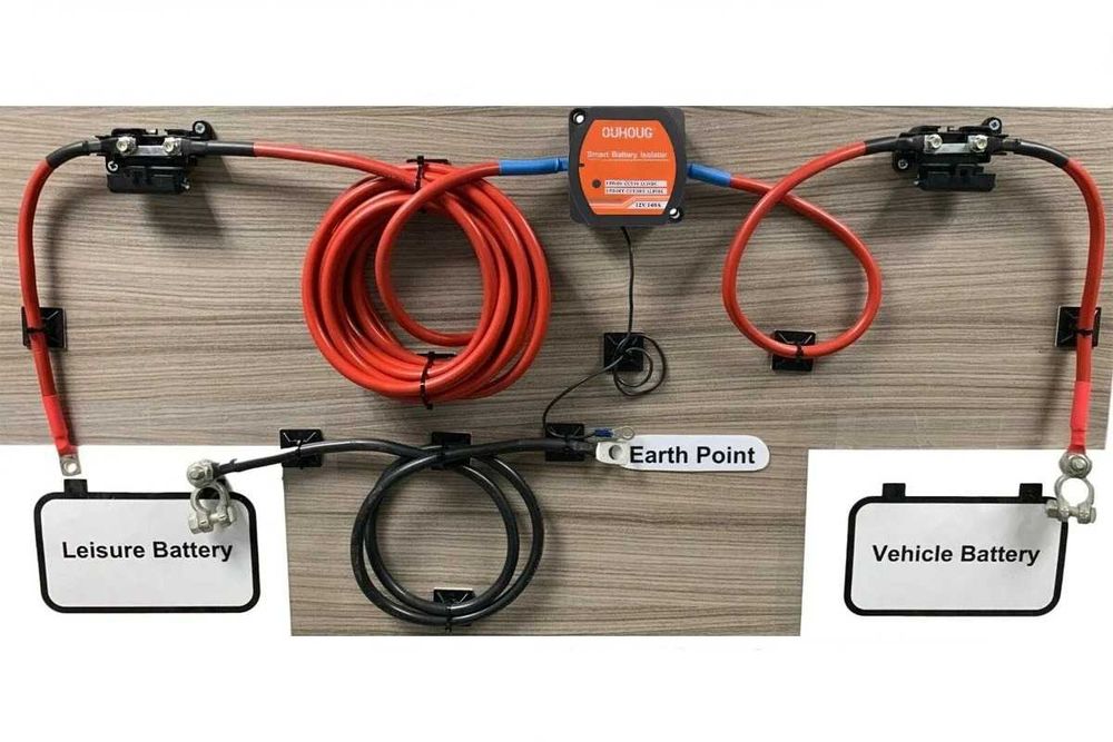 Kit de Relé Isolador de Baterias (12V-140A)(Autocaravana / Campervan)