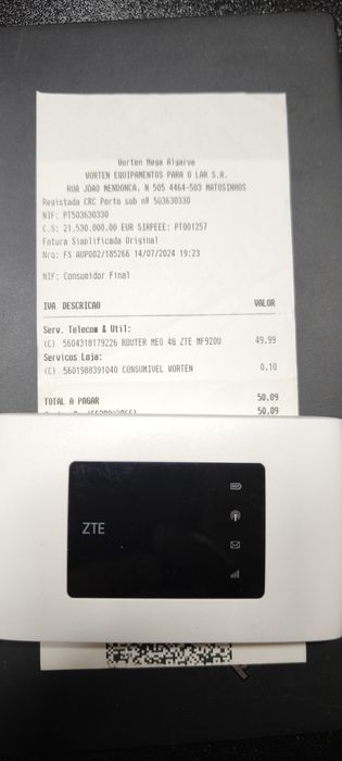 Hotspot Router 4G ZTE MF920U LTE Ufi desbloqueado
