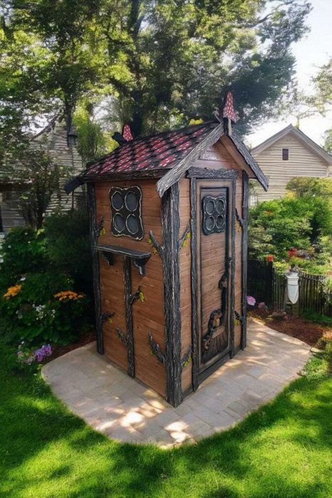 Туалет уличный Эксклюзивный! Дачный деревянный