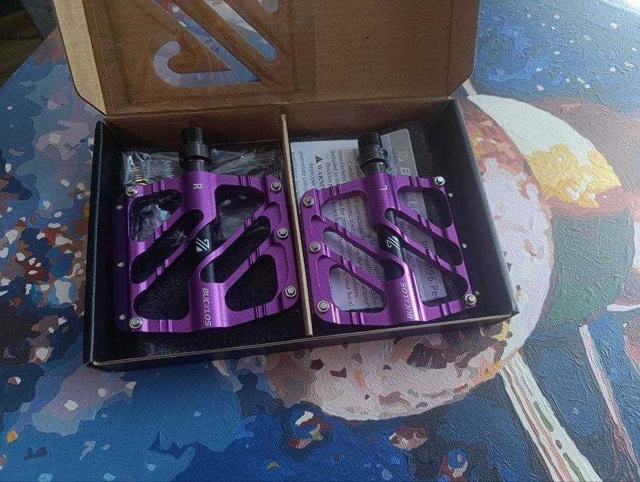 педалі  три прома  BUCKLOS  M96 фіолет велосипедні педали