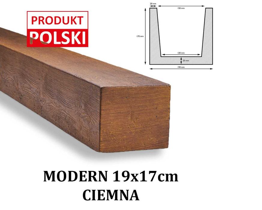 BELKI RUSTYKALNE Dekoracyjne Belka Rustykalna Imitacja 2 m , 3 m , 4 m