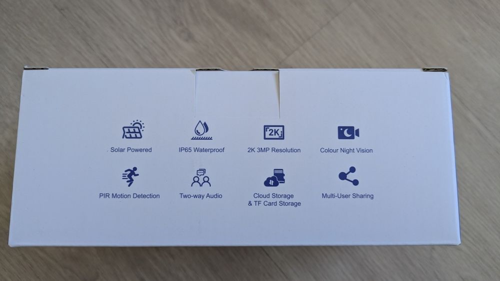 Câmera de vigilância en. solar, bateria, painel integrado, WiFi - NOVA