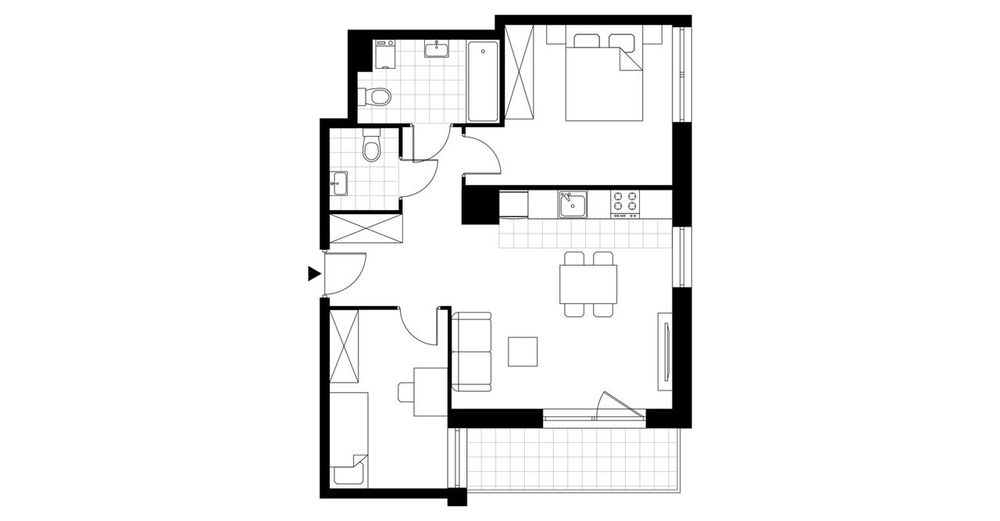 3-pokojowe mieszkanie 56m2 + loggia