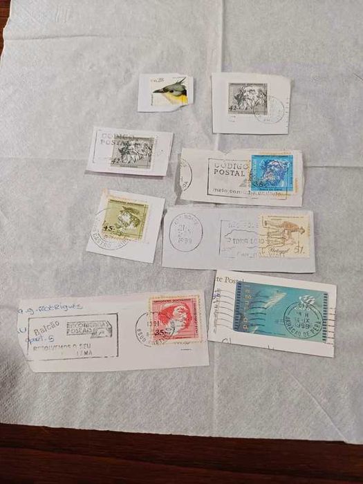 Conjunto de 8 de selos portugueses