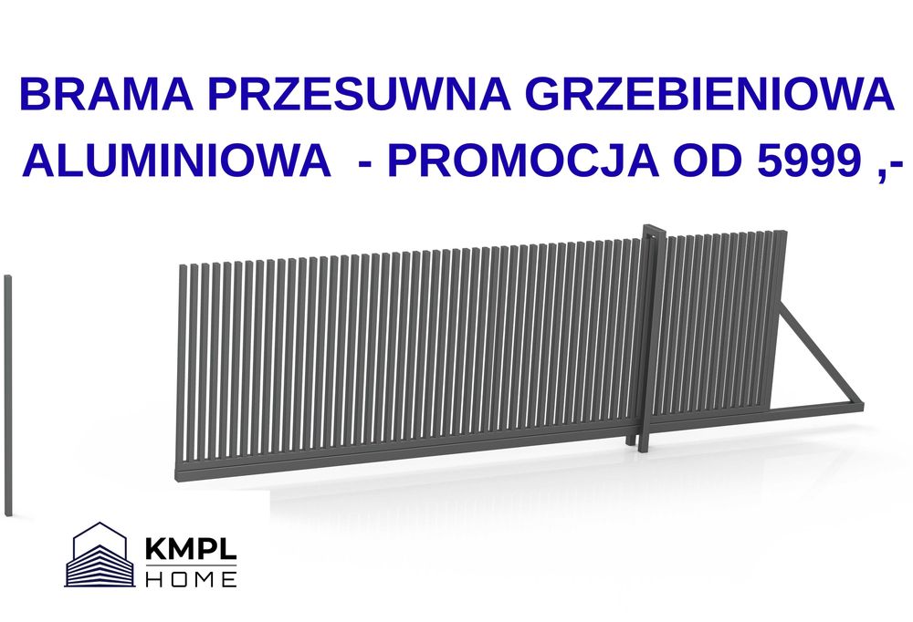 BRAMA PRZESUWNA PEŁNA 4499, ocynkowana malowana proszkowo - PREMIUM