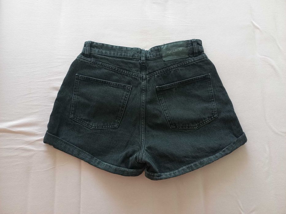 Calções de ganga pretos 40